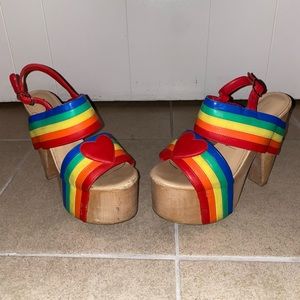 deadstock current mood rainbow heels 🌈